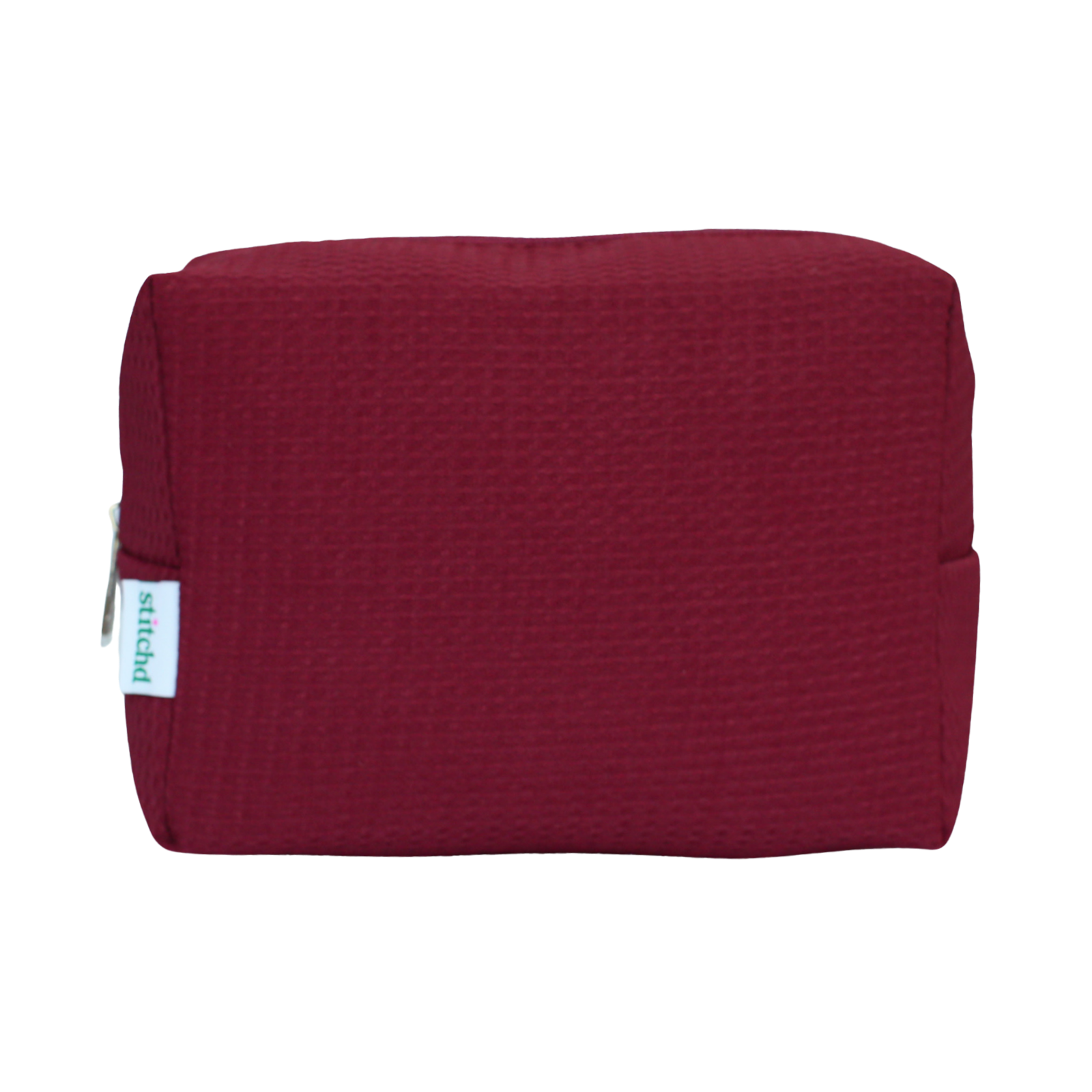The Classic Burgundy Waffle Pouch