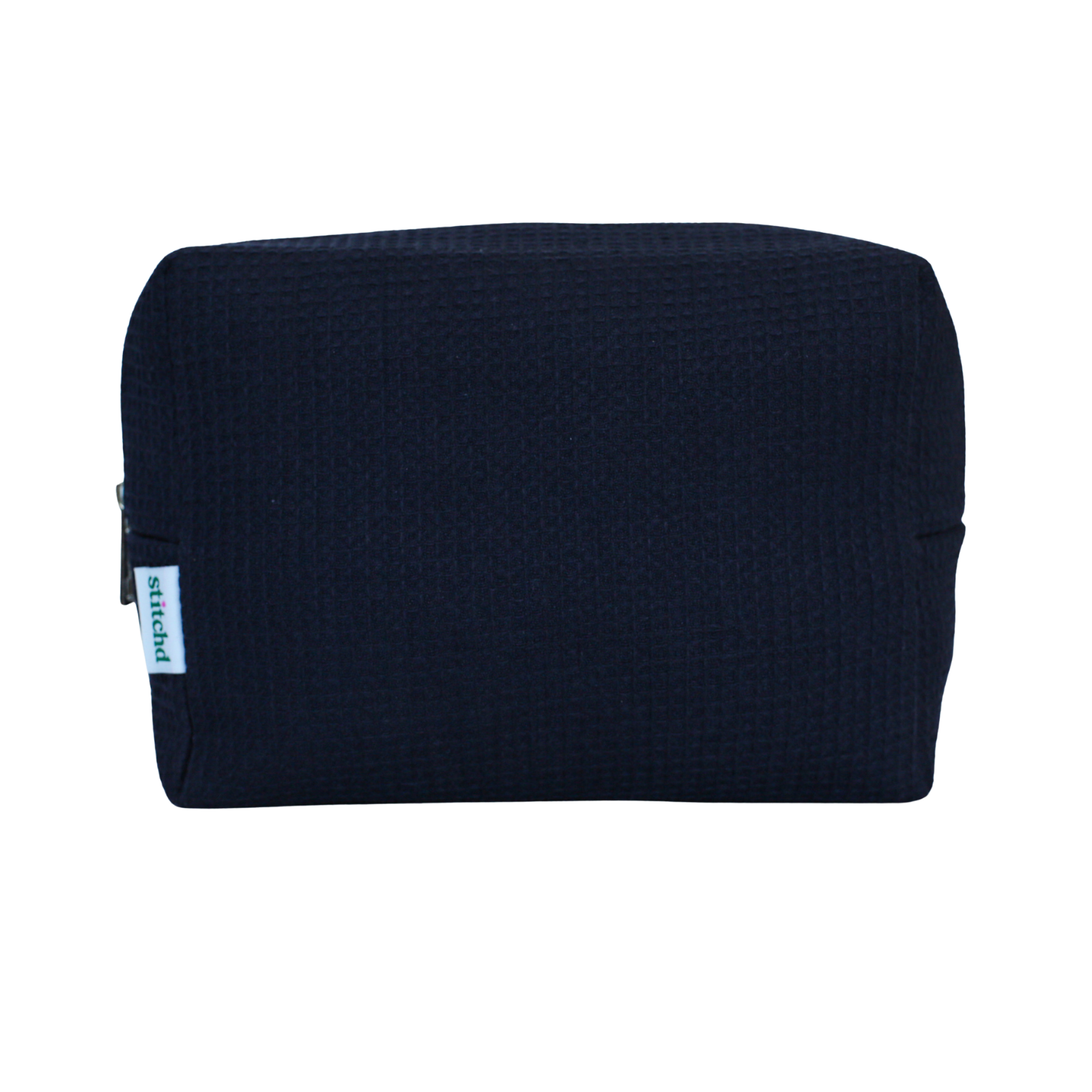 The Classic Navy Blue Waffle Pouch
