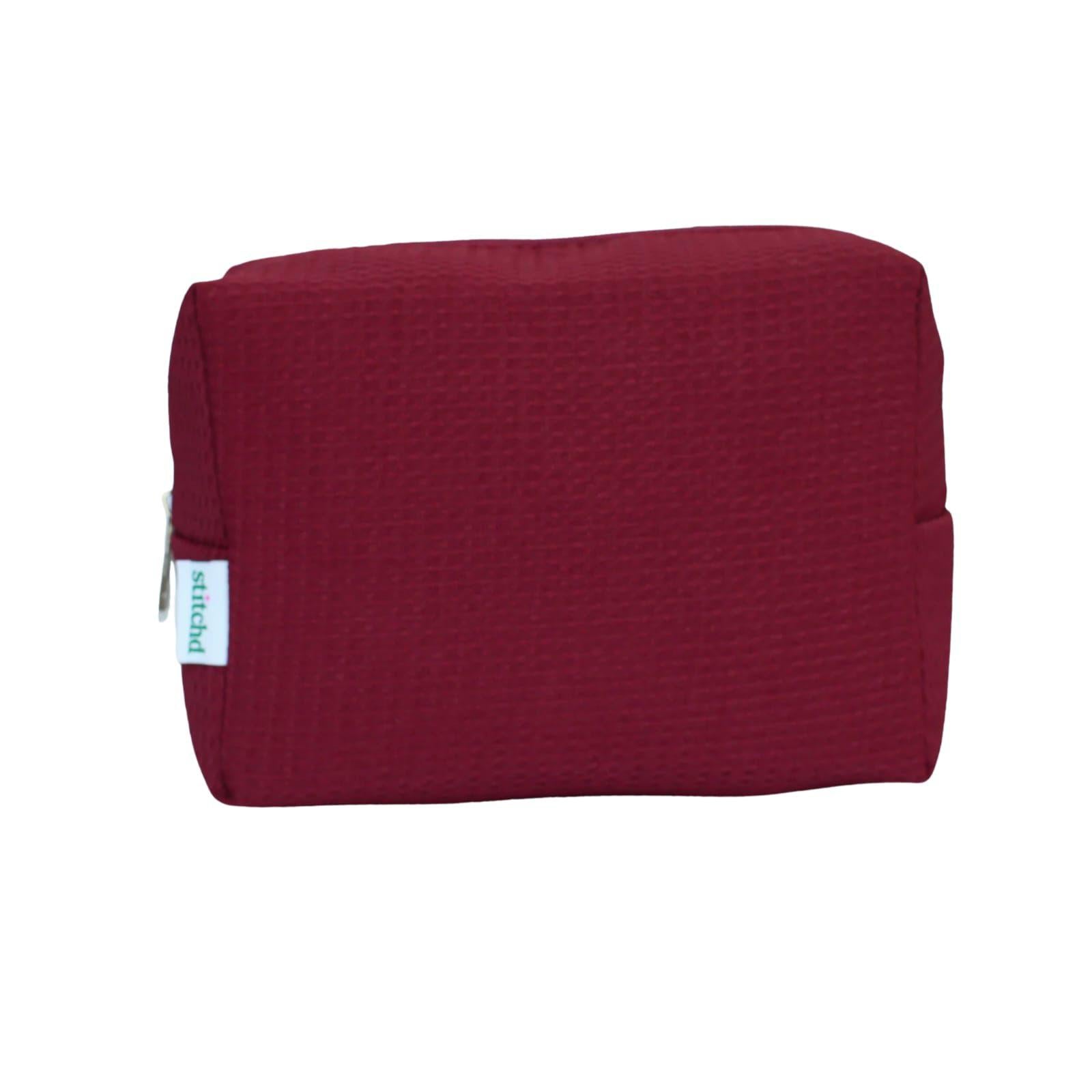 The Classic Burgundy Waffle Pouch